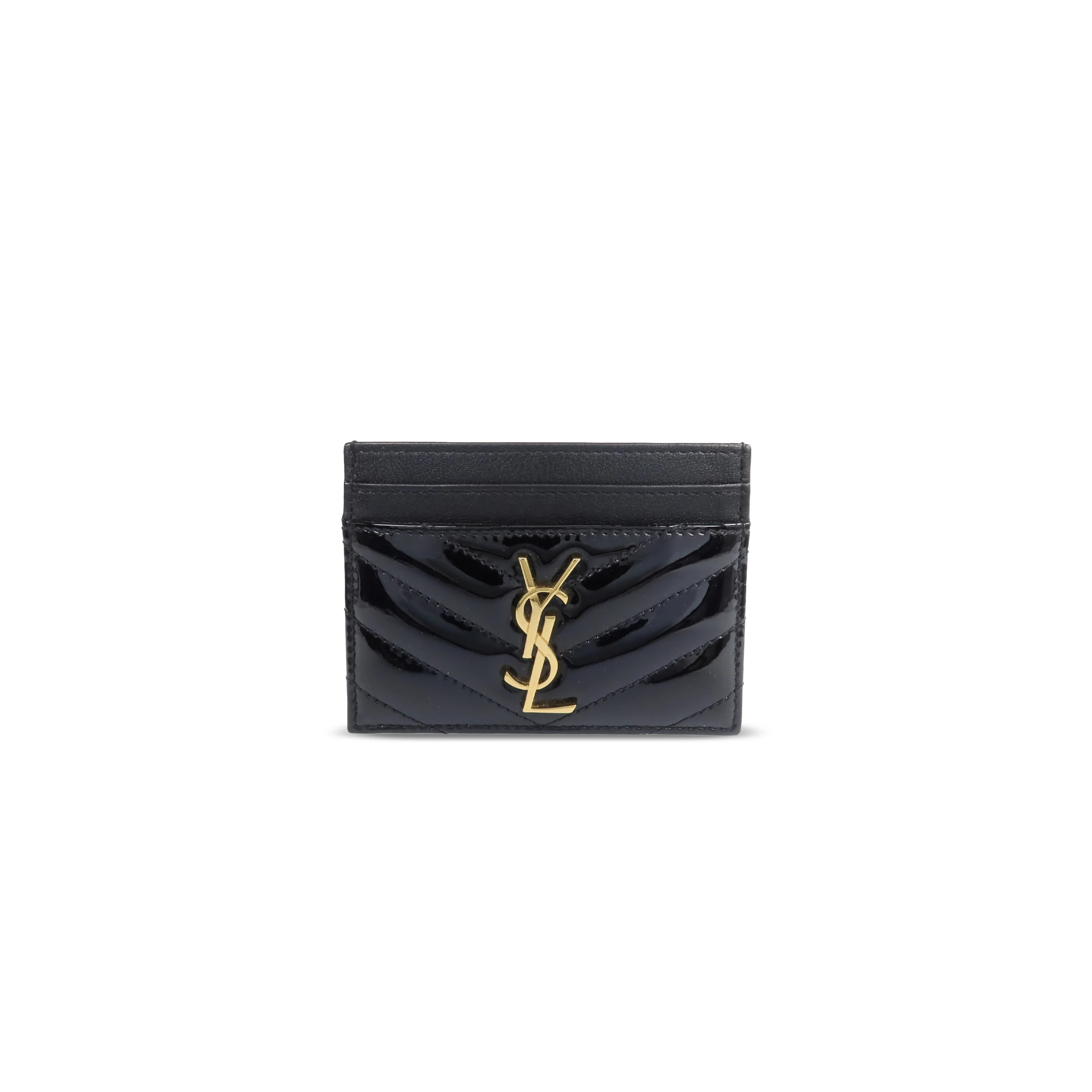 YSL CASSANDRE MATELASSÉ CARD CASE IN PATENT LEATHER 423291 (10.5*7.5*0.5cm)